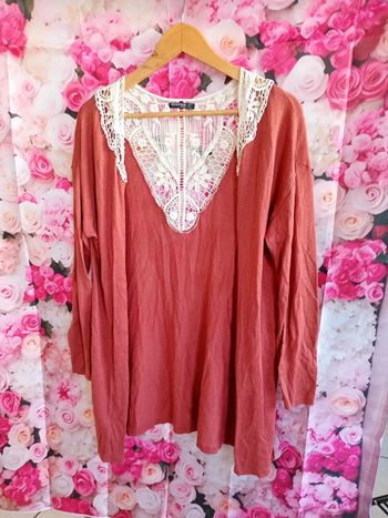 Gilet bonobo jeans taille m couleur brique