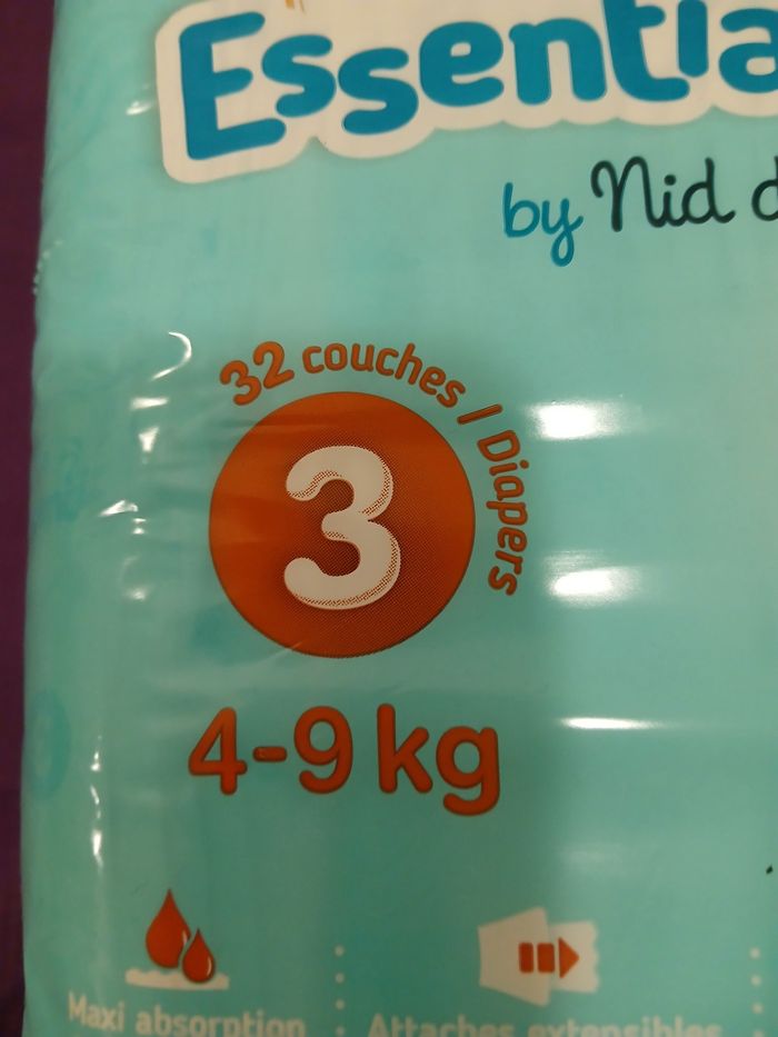 Lot de 2 couches Essentials taille 3 - photo numéro 2