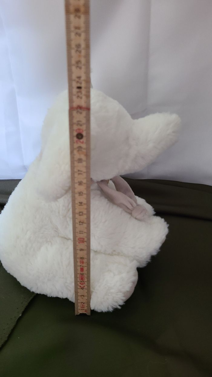 Eléphant DOUDOU ET COMPAGNIE blanc et taupe - photo numéro 2