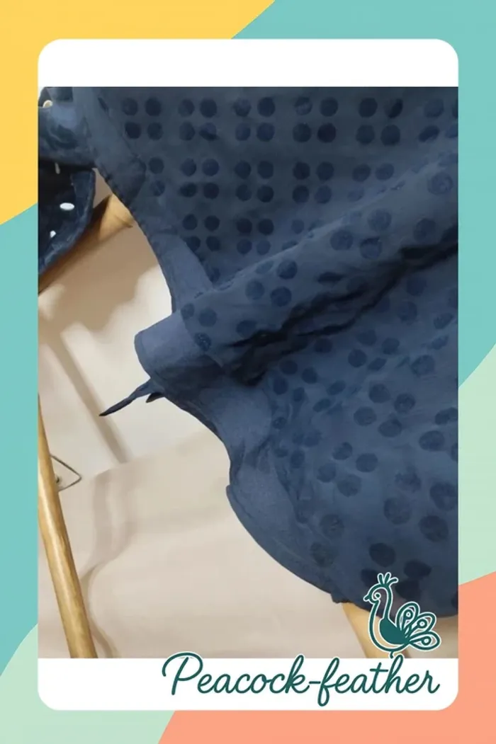 Haut bleu 42/44 pois effet 2en1 - photo numéro 4