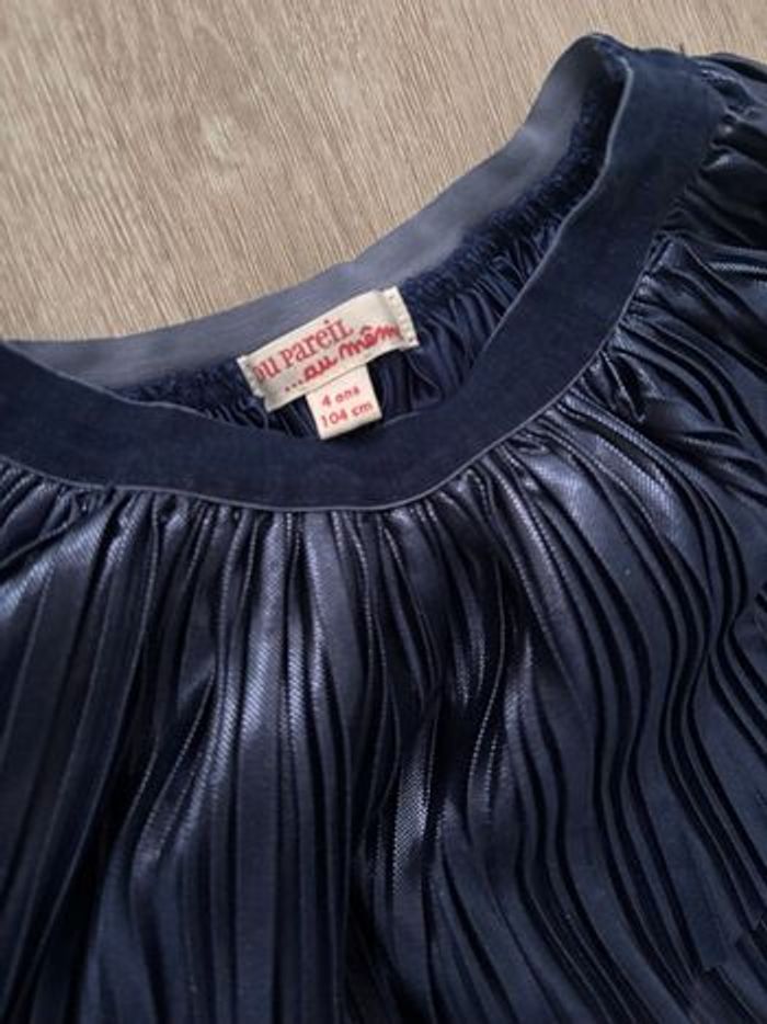 Jupe plissée marine irisée - DPAM - 4 ans - photo numéro 2