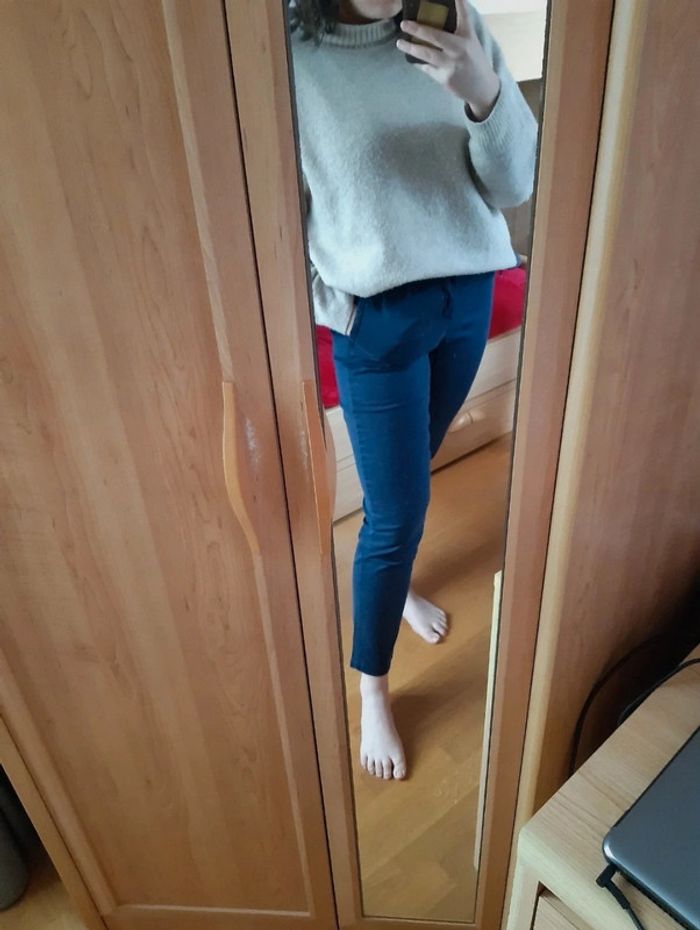 Pantalon bleu marine Benetton