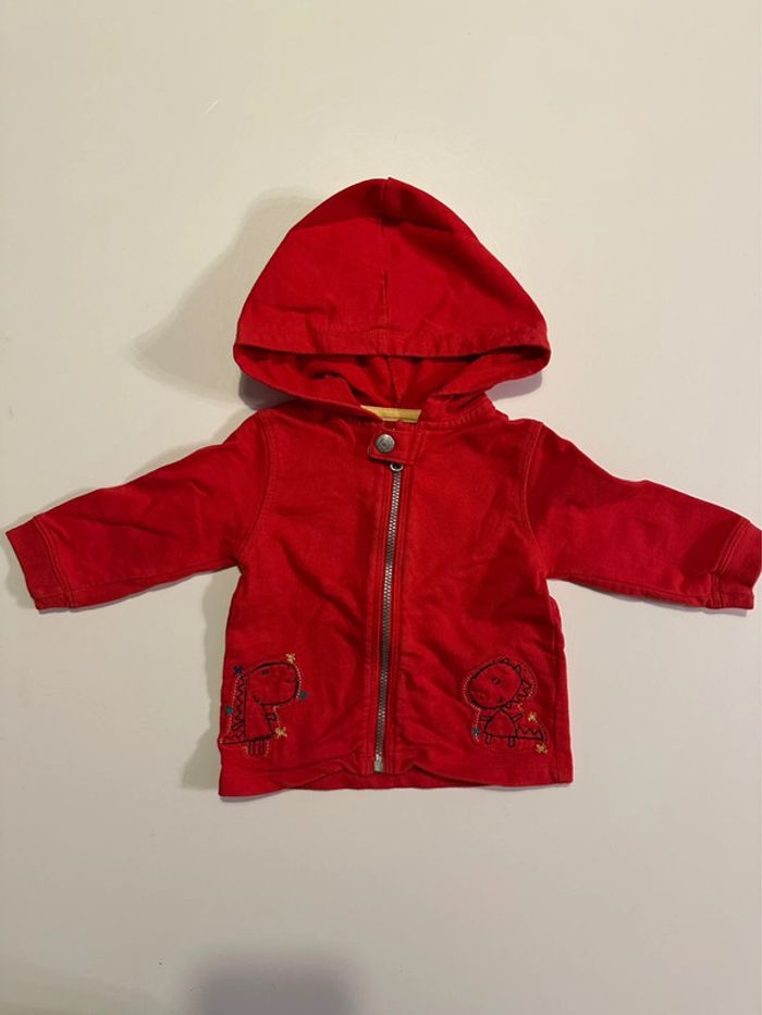 Sweat zippé à capuche - 6 mois - La Compagnie des Petits