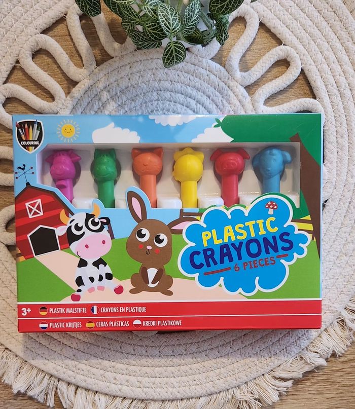 Crayons Gras X6 Animaux de la Ferme