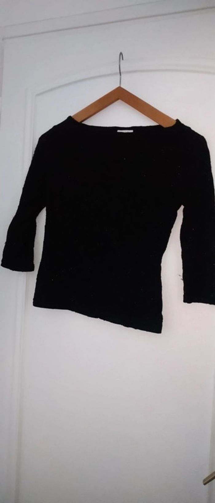 Haut noir avec broderies scintillantes vintage femme 36 pimkie - photo numéro 3