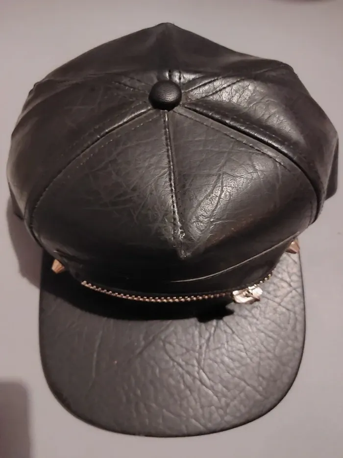 Casquette snapback US simili cuir fermeture neuve - photo numéro 2