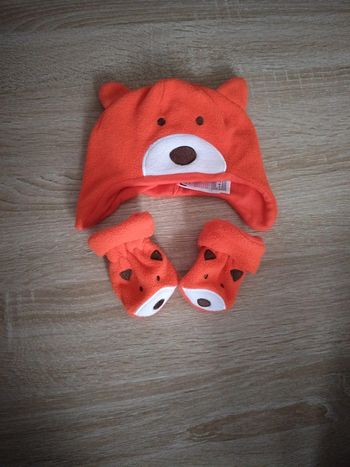 Bonnet gants renard