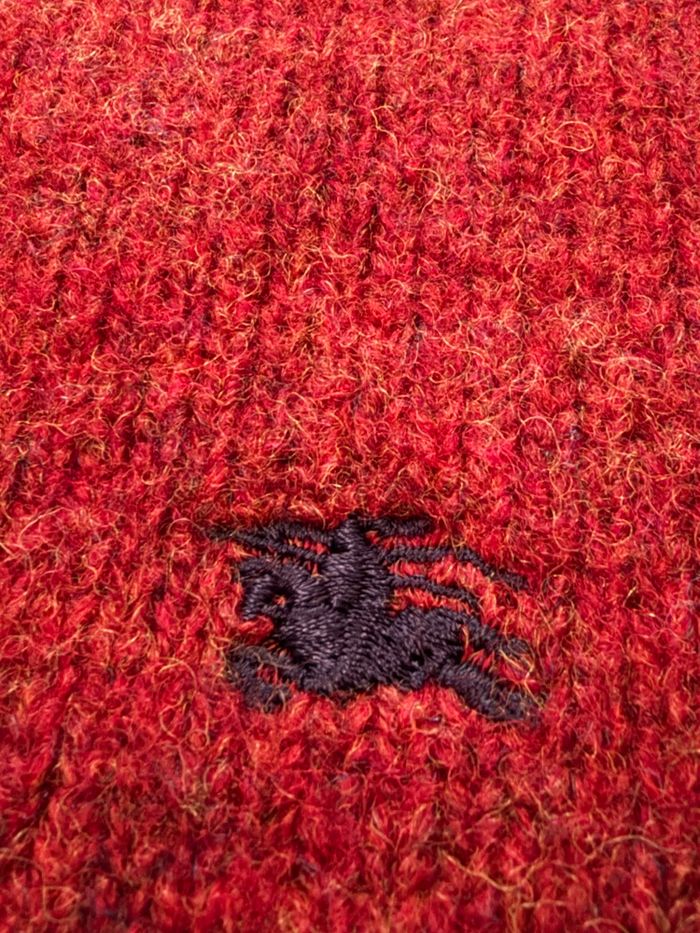 Pull Jersey Burberry London Taille S M Unisex Femme Homme Laine Rouge Bordeaux - photo numéro 2