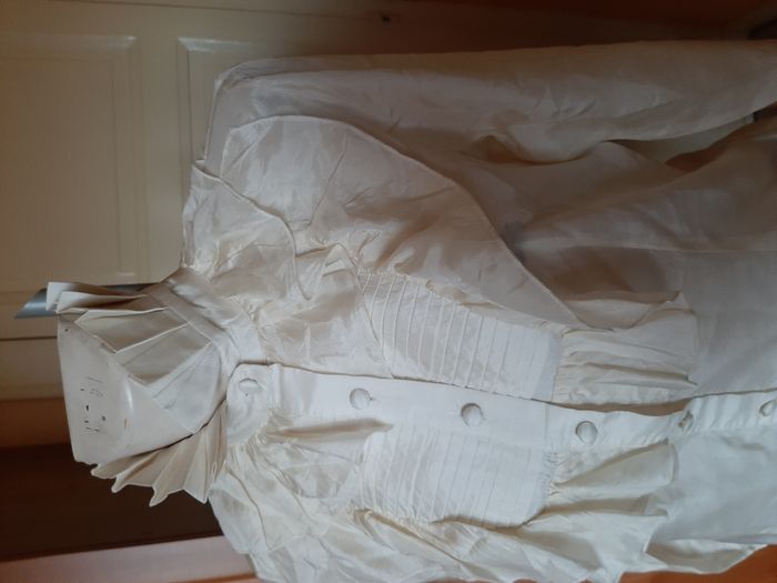 CHEMISIER créme  EN SOIE COL JABOT - AGGABARTI - photo numéro 3