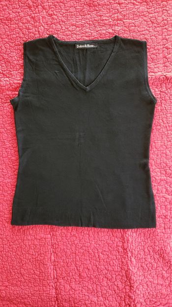 Pull sans manche noir en taille 1