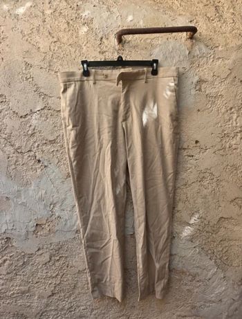Pantalon droit beige pour homme