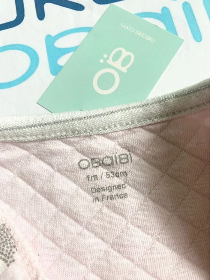 Pyjama grenouillère petits hérissons 1 mois 53cm OBAIBI - photo numéro 5