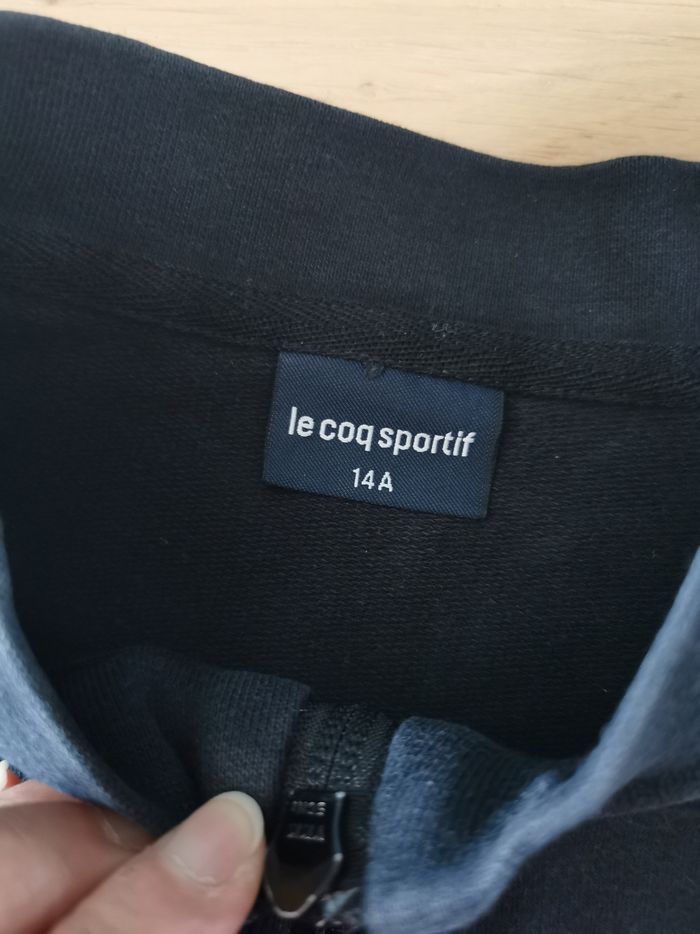 Gilet zippé noir sans capuche le coq sportif 14 ans en bon état - photo numéro 5