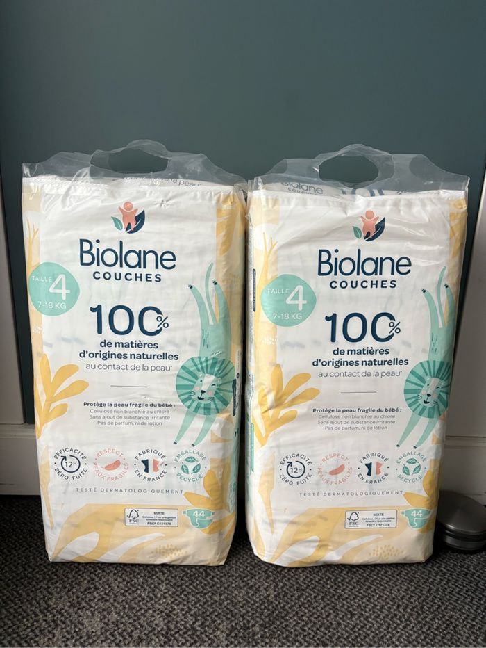 Lots de 2 couches biolane