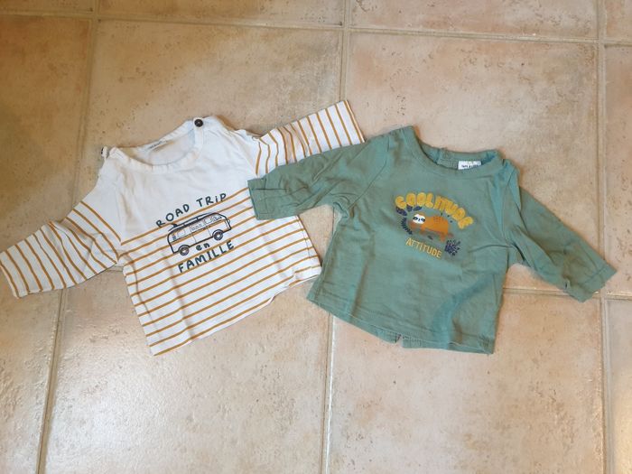 Lot t-shirts manches longues 3 mois