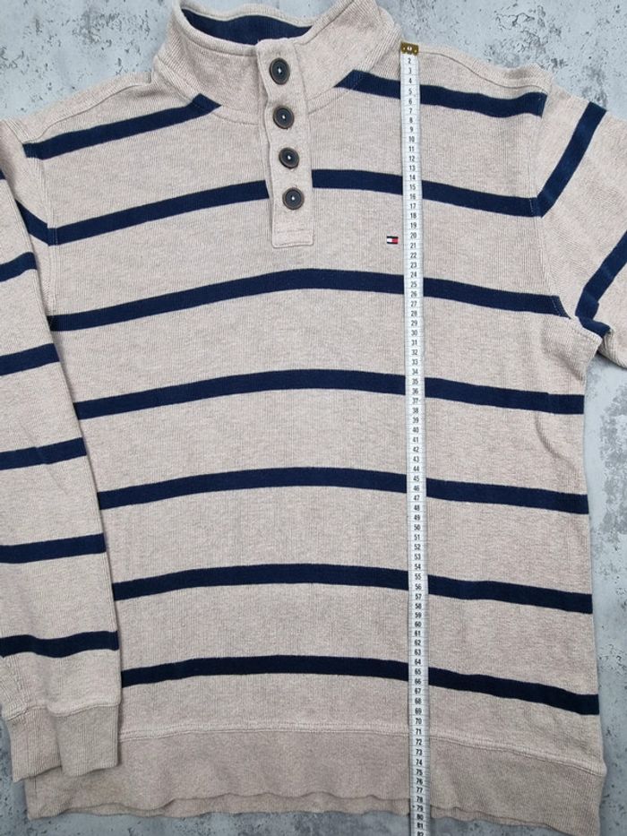 Pull rayé col montant boutonné Tommy Hilfiger XXL Hommes - photo numéro 9