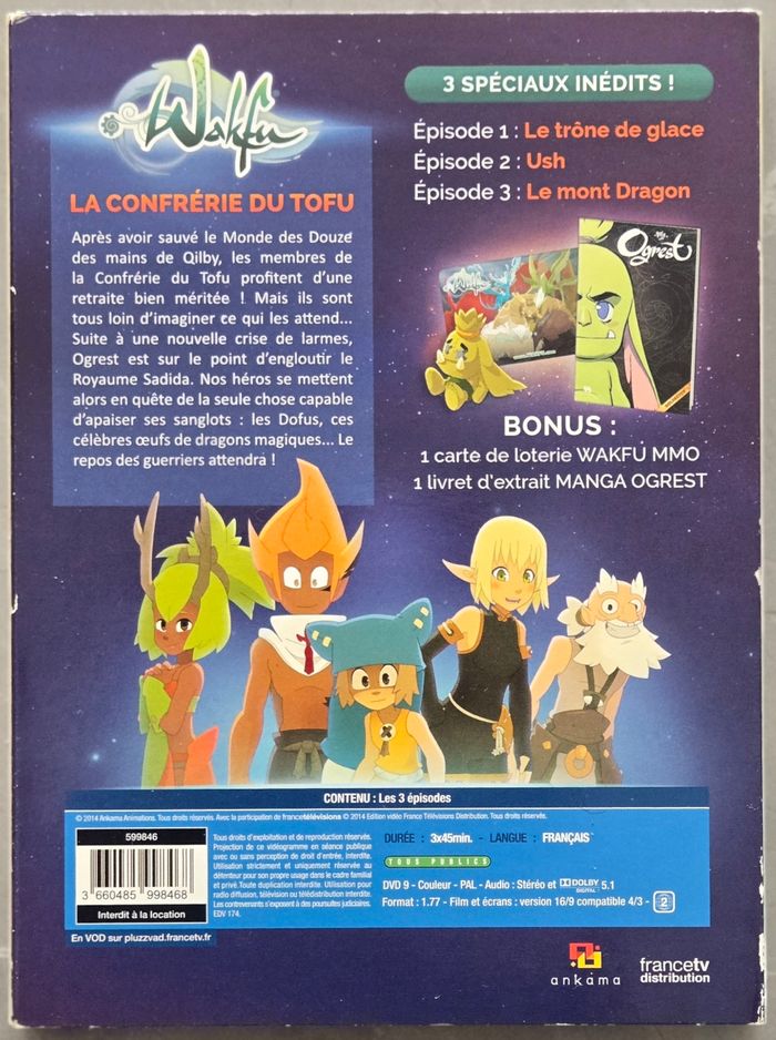 Wakfu 3 Épisodes très Spéciaux (Sans le Bonus) Dvd d'occasion en très bon état - photo numéro 3