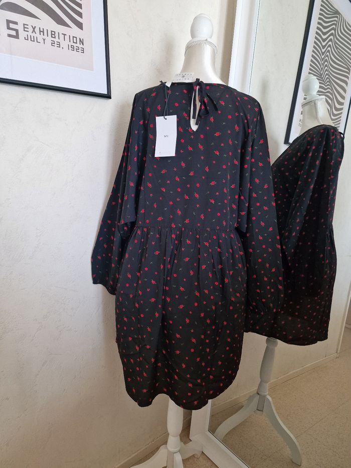 Robe noire imprimé rose Daisy Street - photo numéro 2