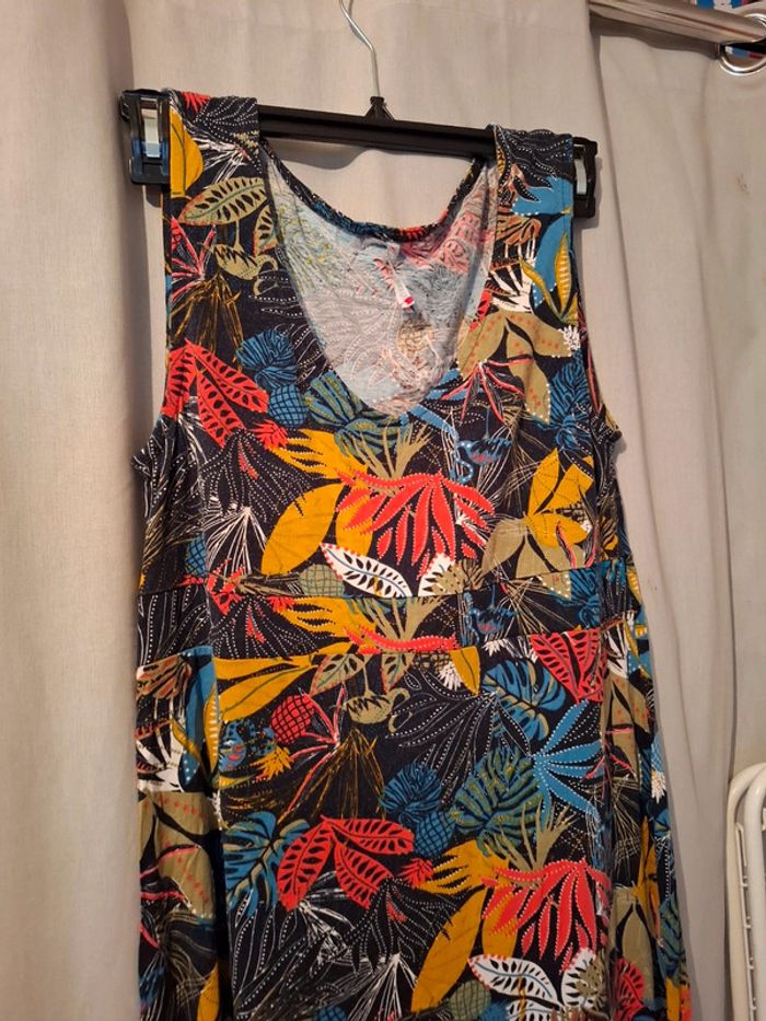 Magnifique robe fleurie manche courte femme été leger - photo numéro 3