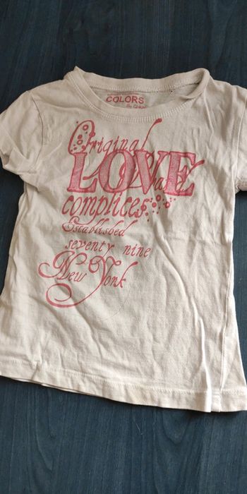 T-shirt blanc et rose T5A