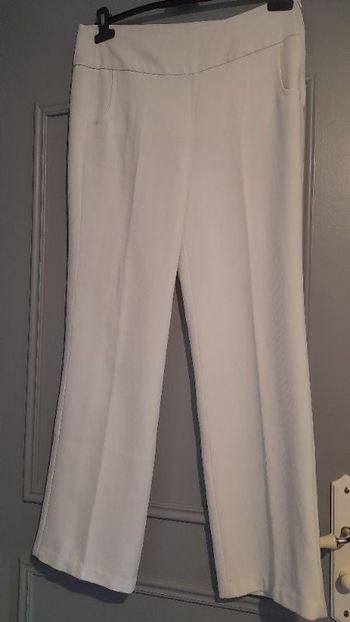 Pantalon blanc cassé grosse toile hiver confortable