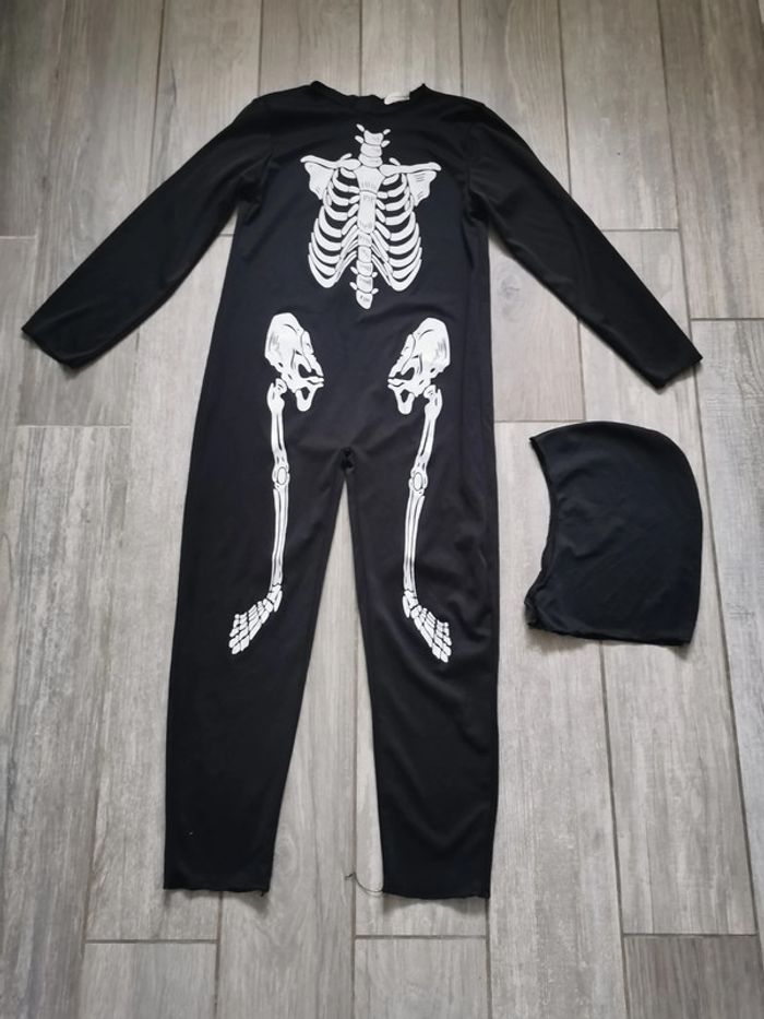 Déguisement squelette lot de 2 combinaisons et bonnets enfant - photo numéro 6