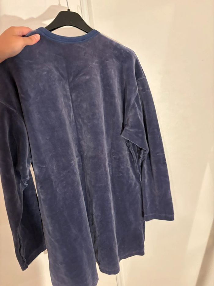 Sweat velours bleu vintage SR – Femme d’hiver - photo numéro 4