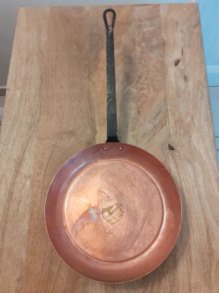 Poêle en cuivre décorative - photo numéro 3