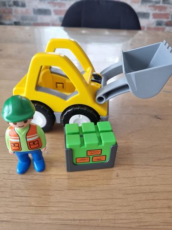 Tractopelle playmobil 1.2.3 complet 