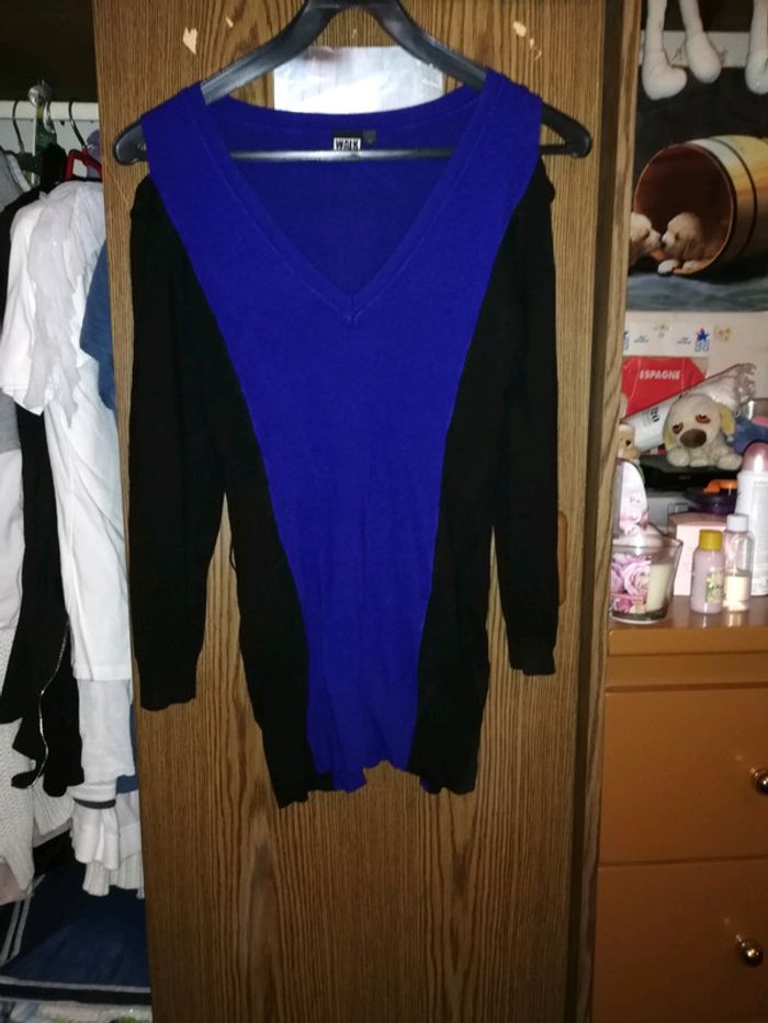 Tunique violette et noire taille M