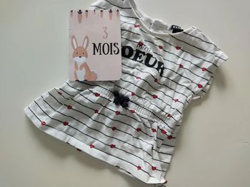 Tee shirt long taille 3 mois