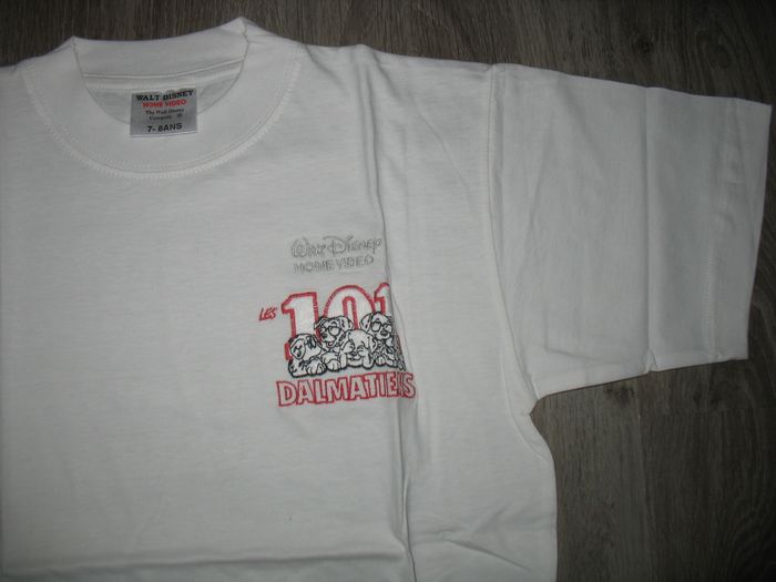 TEE SHIRT MC BLANC FILLE "101 DALMATIENS BY DISNEY" - NEUF - 7 / 8 ANS - n°02 - photo numéro 6