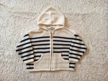 Gilet zippé à capuche L.E.M en 6M mixte