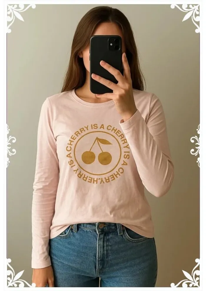 T-shirt manches longues rose pales taille 12 ans enfant fille Bonpoint - photo numéro 2