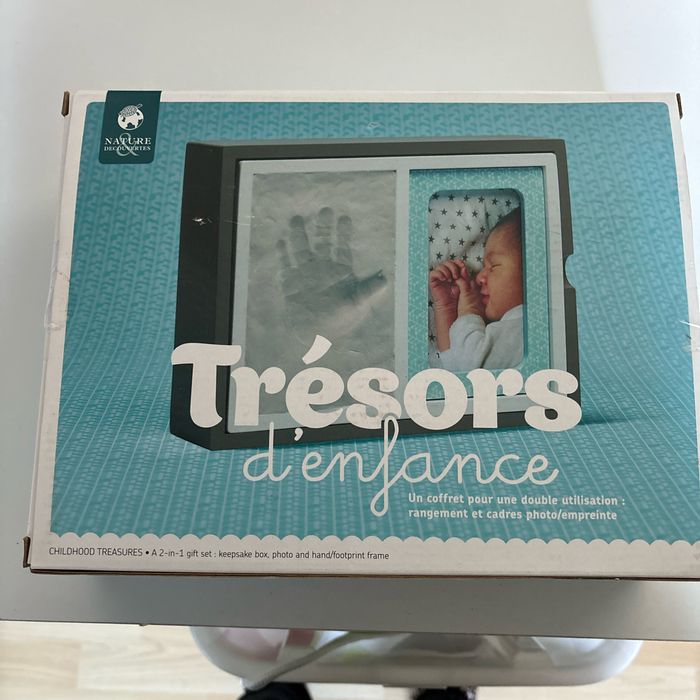 Coffret rangement et cadre photo/empreinte