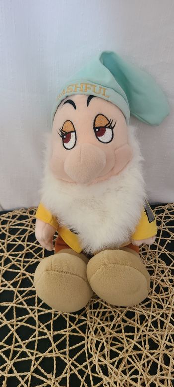 Peluche « timide » DISNEY vintage des sept nains ~ 30 cm (30 cm) - Authentique peluche Disney Store