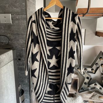 gilet en laine à étoile