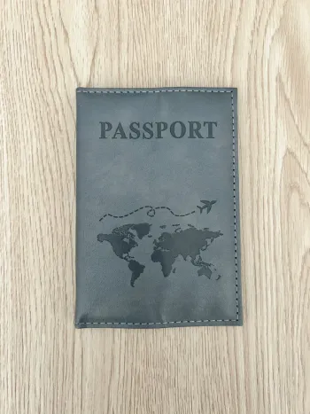 Protège Passeport Gris Neuf
