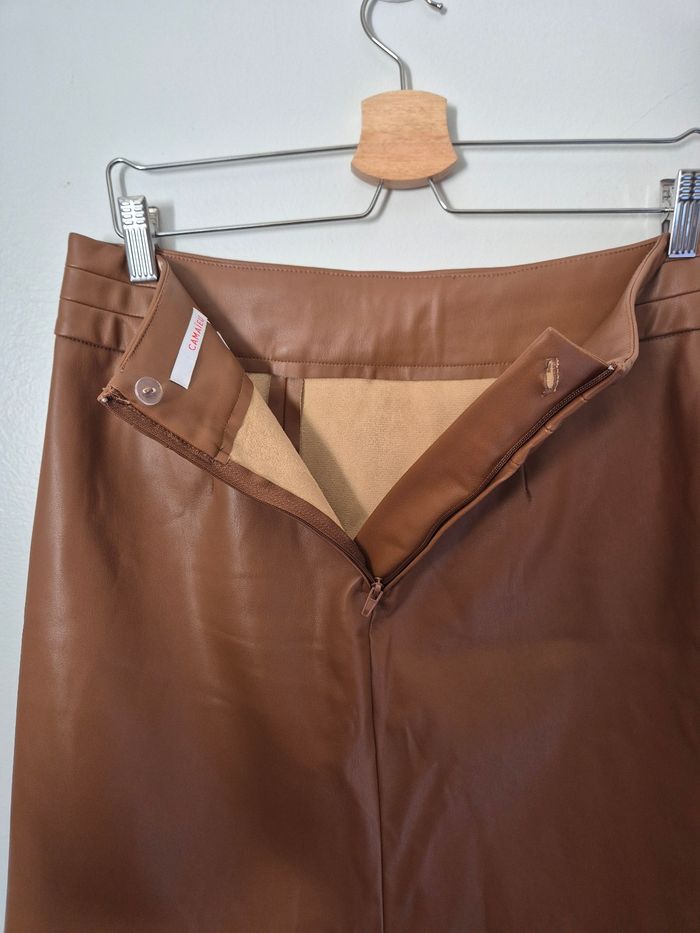 Magnifique jupe marron taille 42 neuf - photo numéro 3