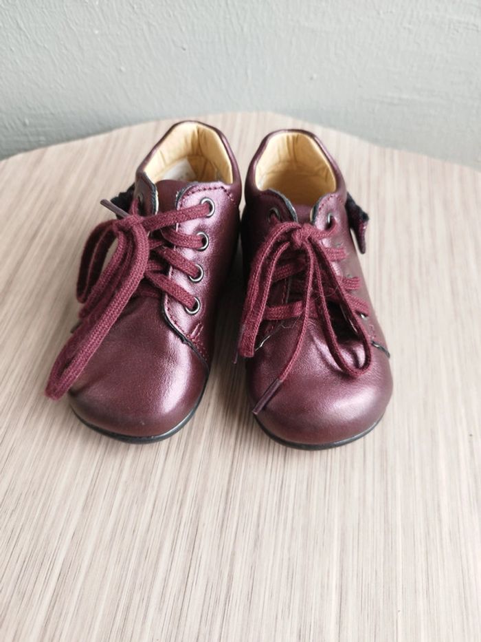 Bottines fille bordeaux taille 20 - photo numéro 3