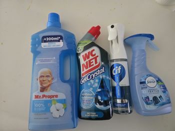 Lot de 4 produits d'entretien neufs