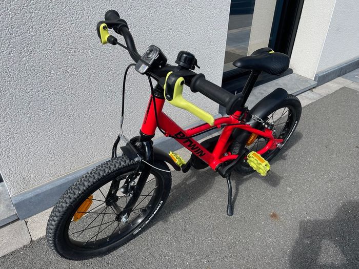 Velo enfant rouge 4-6 ans btwin decathlon 16 pouces - photo numéro 5