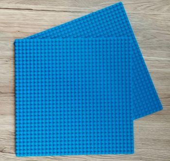LEGO 2 plaques bleues 25 x 25 cm