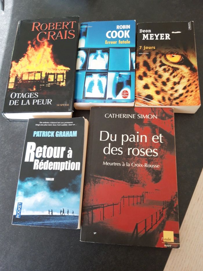 Lot livres thriller et policiers