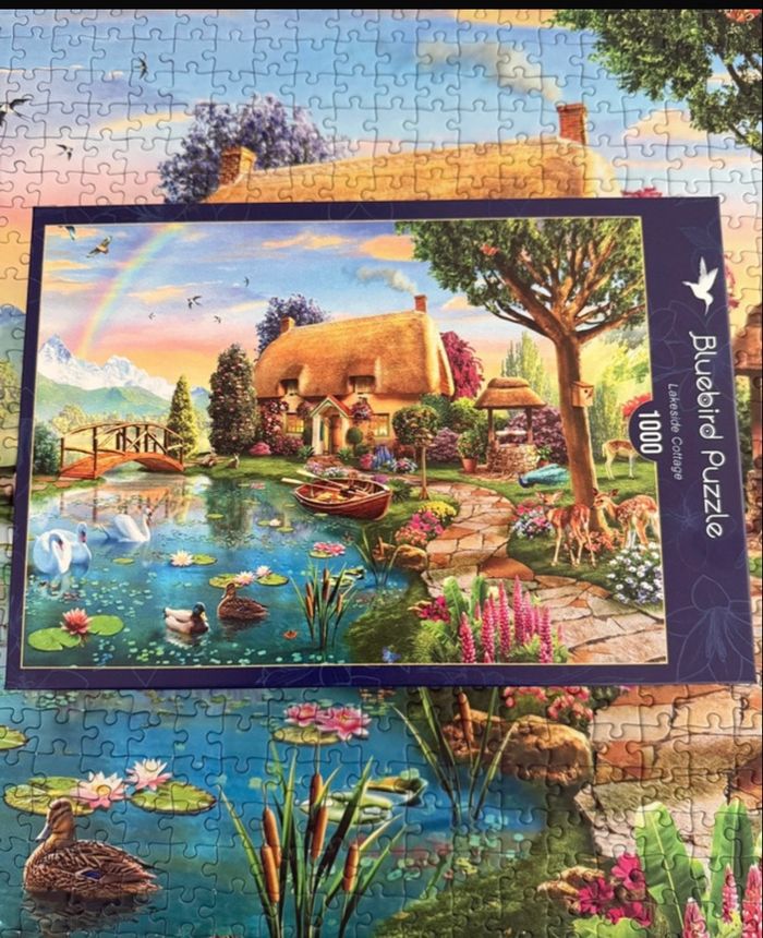 Puzzle complet 1000 pièces TRÈS BON ÉTAT maison de campagne
