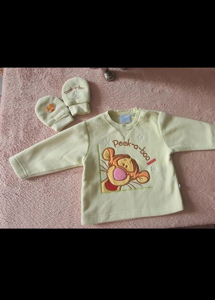 Pull tigrou + moufle ( bébé garçon ) Disney - photo numéro 3