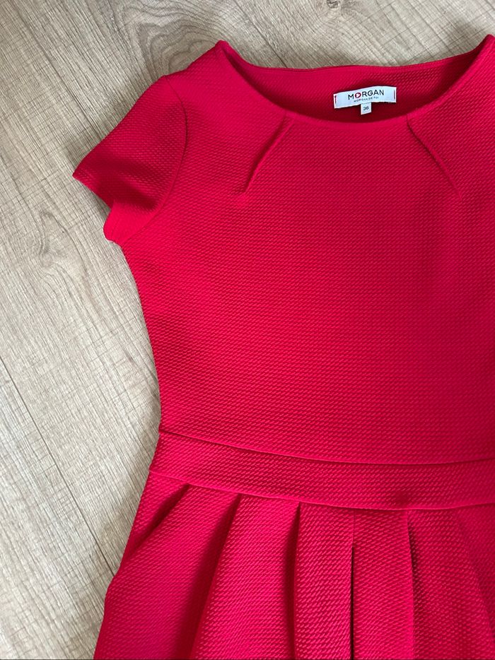 Robe rouge à manches courtes Morgan taille 36 comme neuve - photo numéro 9