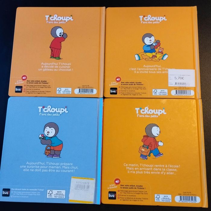 Lot livres enfant Nathan T'choupi - photo numéro 2