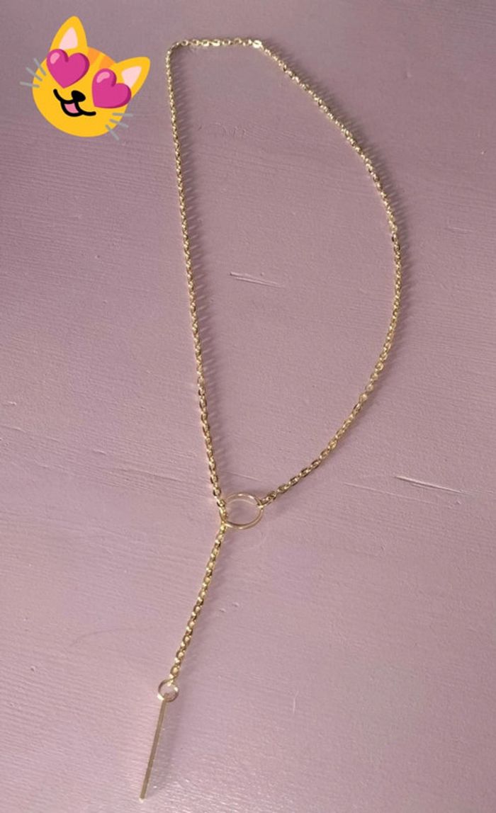 Collier sautoir doré