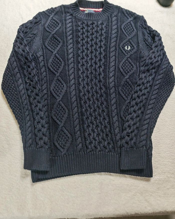 Magnifique pull torsadé Fred Perry taille M